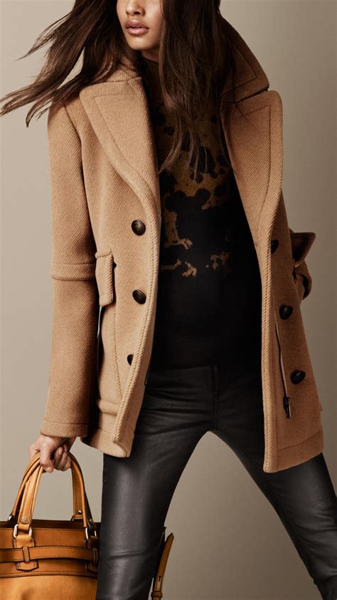 burberry womens pea coat sale|burberry camel wool coat men's.